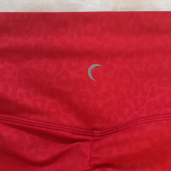 Zyia Red Leopard Scrunchy What Light n Tight Hi-Rise 7/8 - Picture 9 of 13